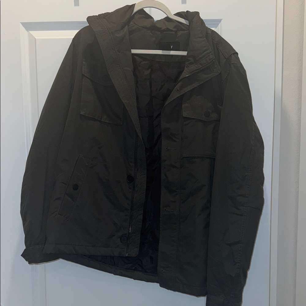H&M Men's Dark Gray Hooded Jacket